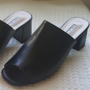 Block Heel Mule Dress Shoes